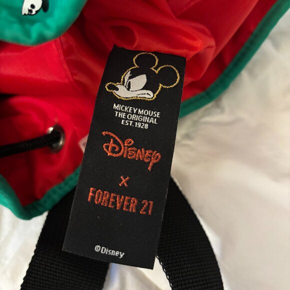 Forever 21 x Disney Mickey Mouse Print Mini Backpack Sling Bag Green - Picture 3 of 7